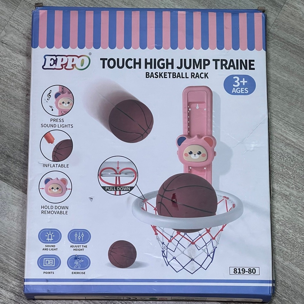 Mini pink basketball hoop with lights and sounds‎